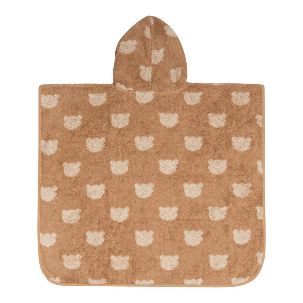 Badponcho Badstof Jacquard Reversible - Teddy Bear