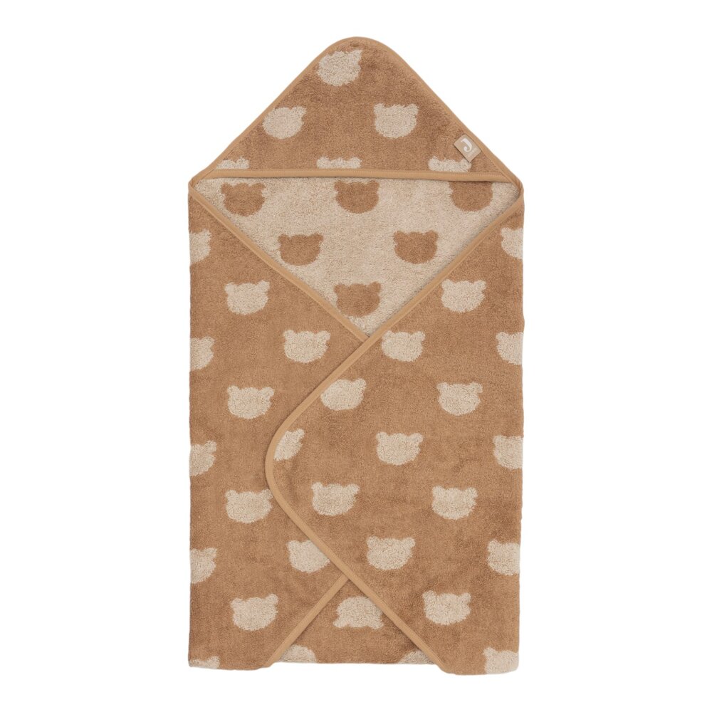 Badcape Badstof 75x75cm Jacquard - Teddy Bear Badcape Badstof 75x75cm Jacquard - Teddy Bear