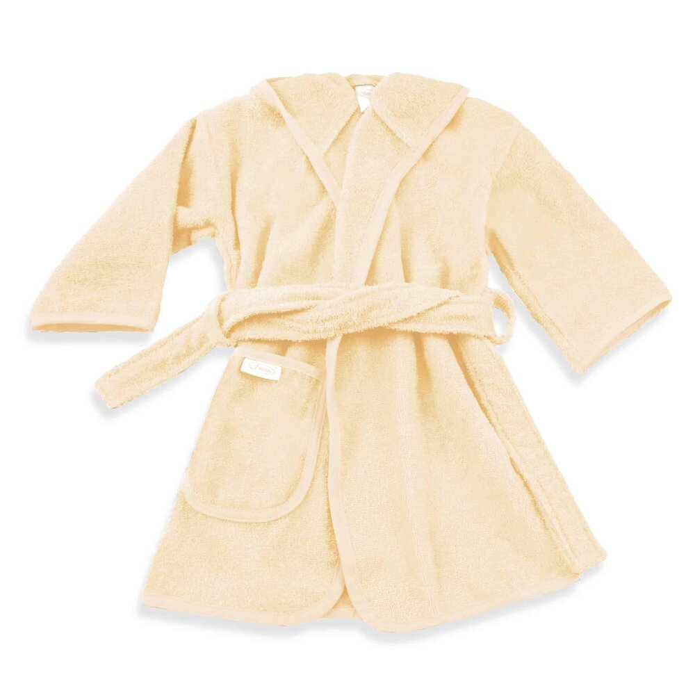 Badjas met naamborduring Cream