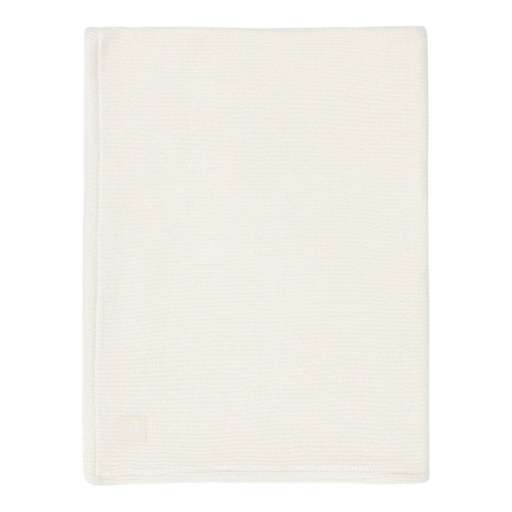 Deken Ledikant 100x150cm Basic Knit - Fleece Ivory/Coral