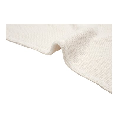 Deken Ledikant 100x150cm Basic Knit - Fleece Ivory/Coral