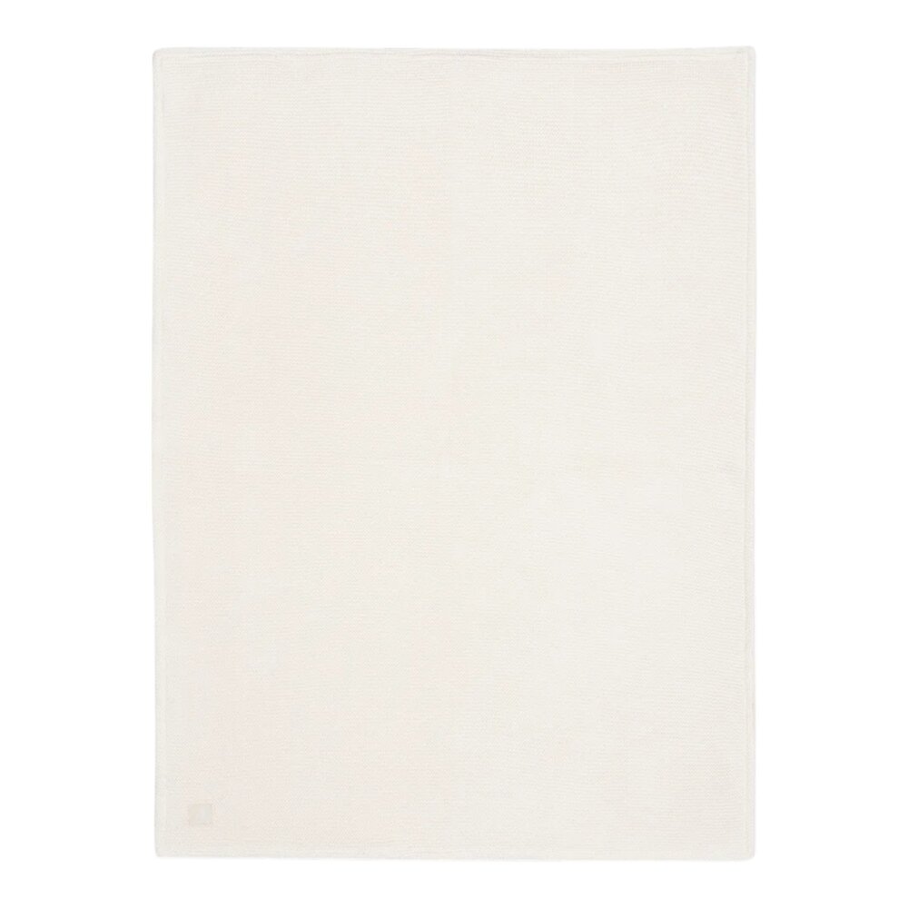 Deken Ledikant 100x150cm Basic Knit - Fleece Ivory/Coral