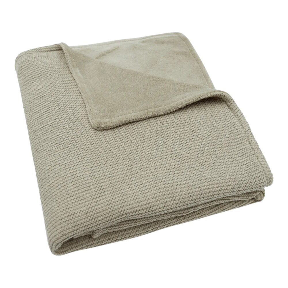 Deken Ledikant 100x150cm Basic Knit Olive Green Deken Ledikant 100x150cm Basic Knit Olive Green