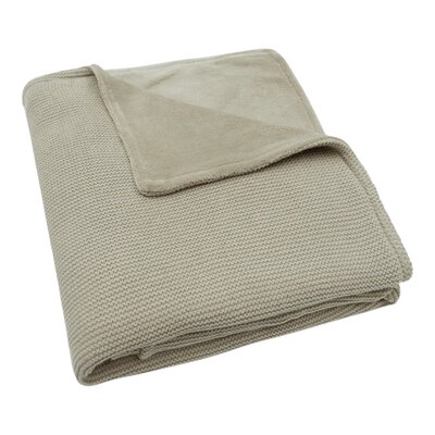 Deken Ledikant 100x150cm Basic Knit Olive Green
