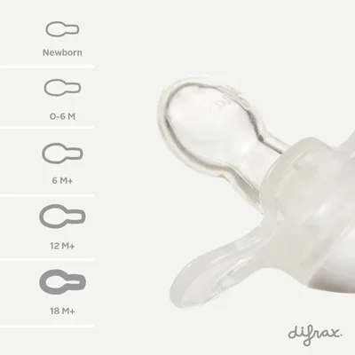 Fopspeen natural +12m uni/pure oranje/pumpkin