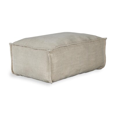 Linen ottoman Beige