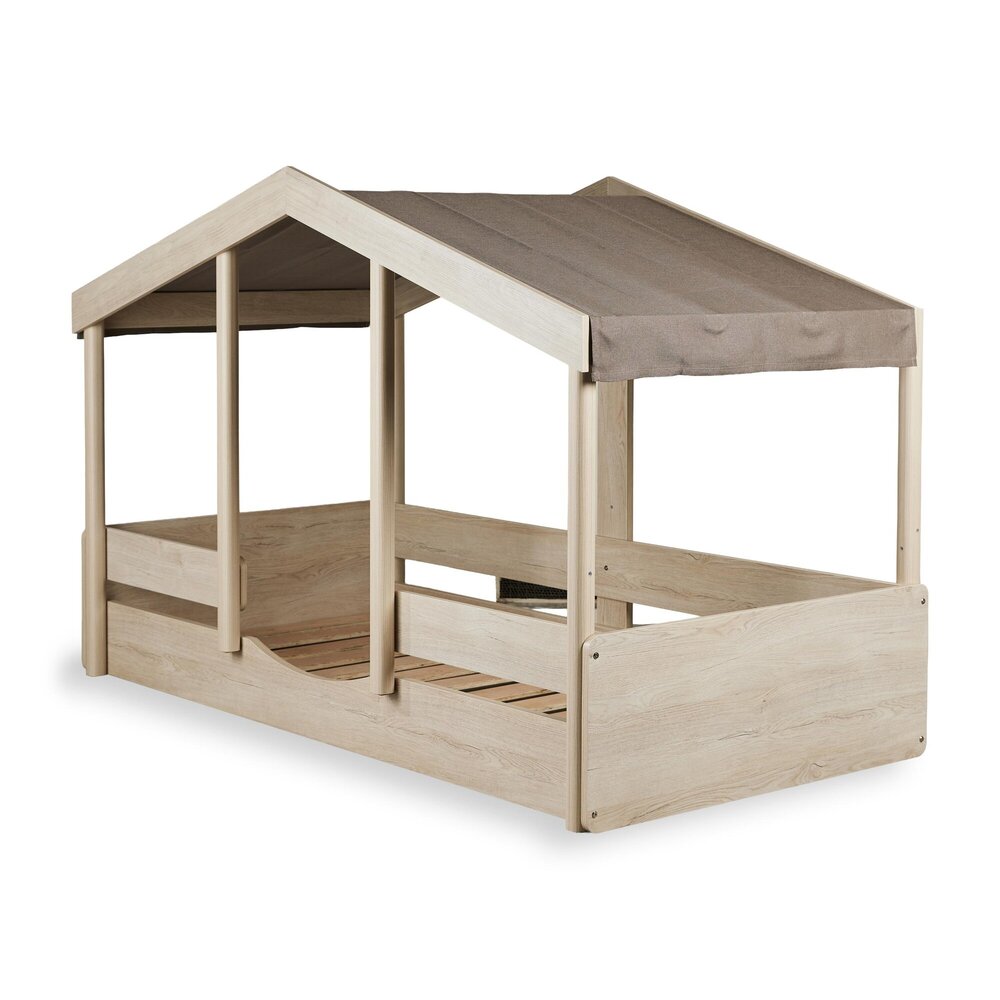 Montessori bed - 90x200 cm - roof Chocolat