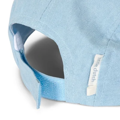 Pet denim met HEY! print Blauw