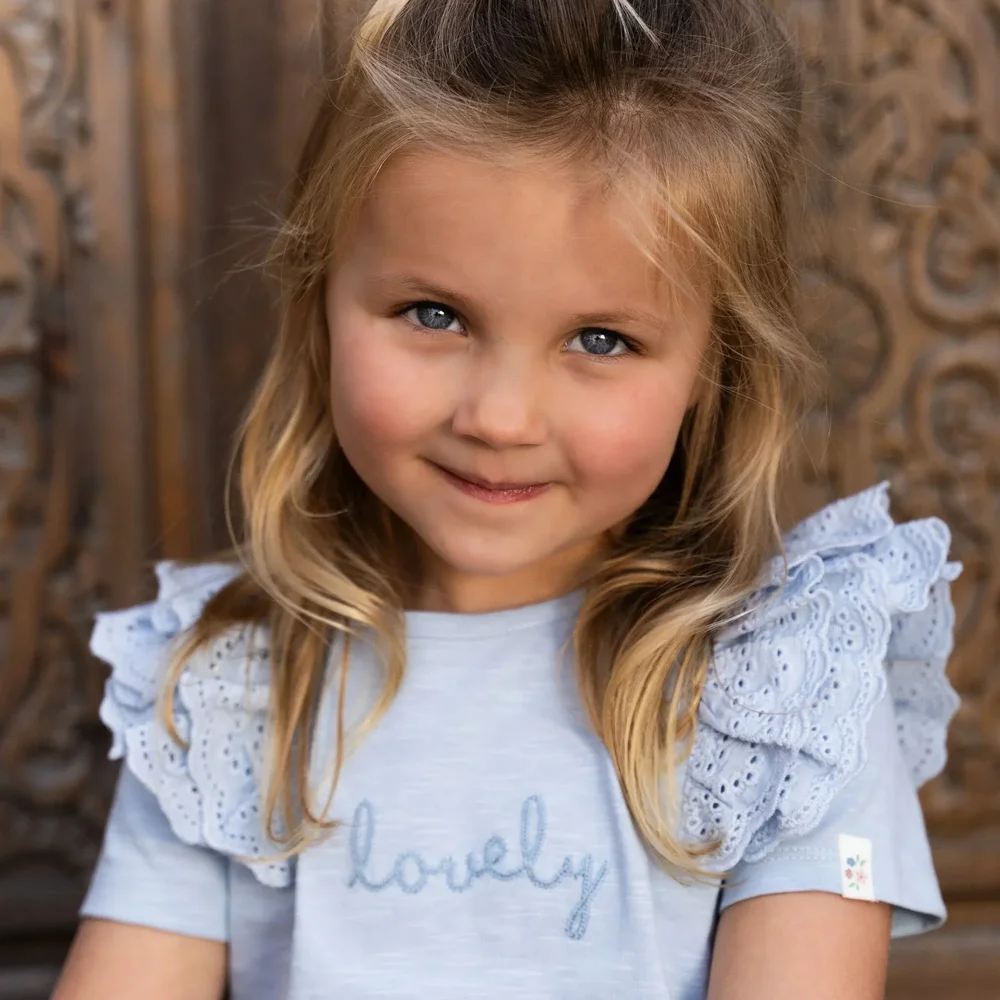 T-shirt korte mouwen Sky blue