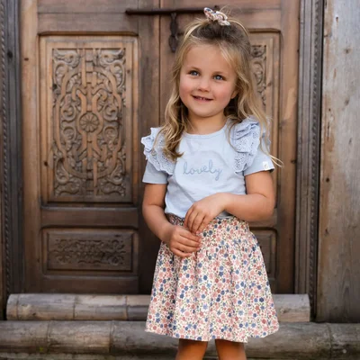 T-shirt korte mouwen Sky blue