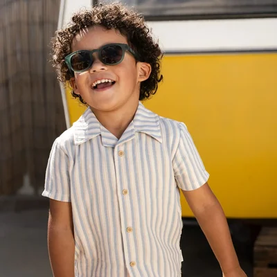 Blouse korte mouwen Multi Stripe