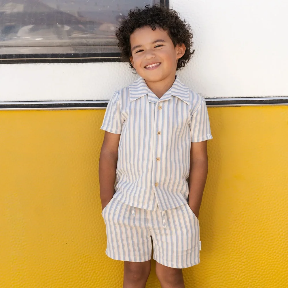 Blouse korte mouwen Multi Stripe