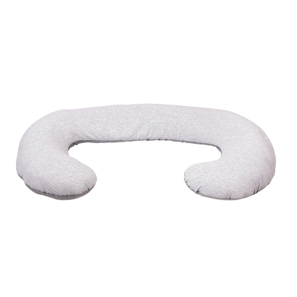 Borstvoedingskussen xl - jersey stripe white - Borstvoedingskussen xl - jersey stripe white -