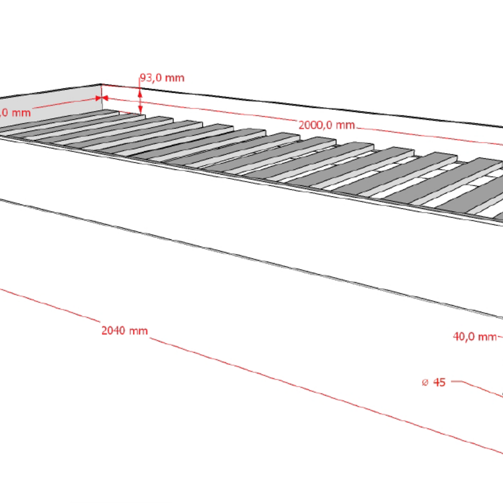 Forrest bedkader 90 x 200 cm eik - Forrest bedkader 90 x 200 cm eik -