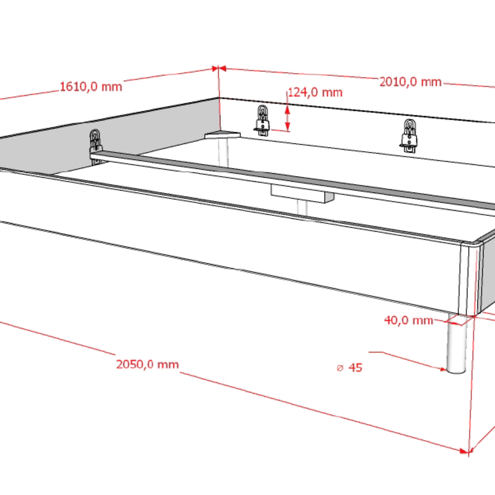 Forrest bedkader 160 x 200 cm eik - Forrest bedkader 160 x 200 cm eik -