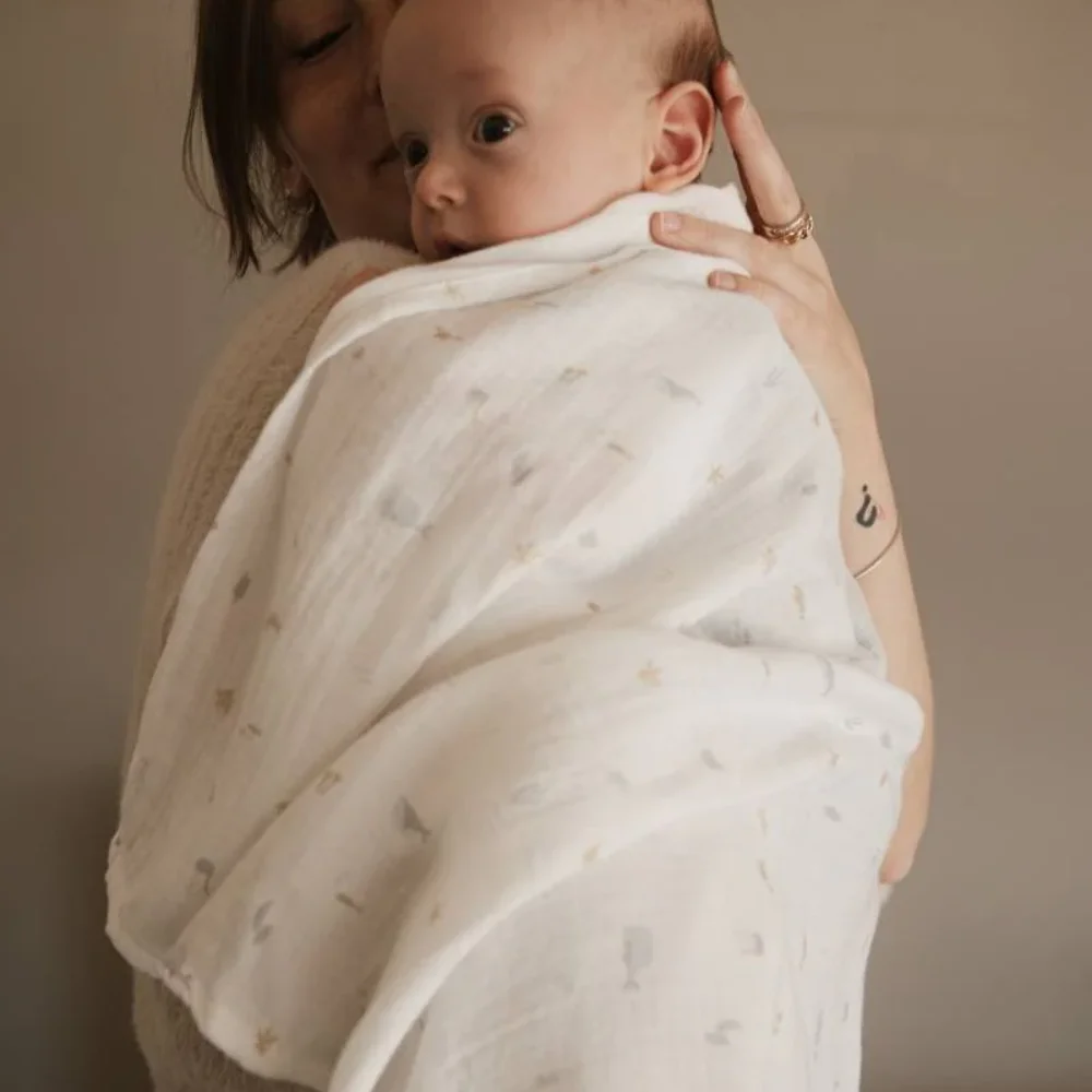 Swaddle M 3 Pack - 70x70 cm Print sealife