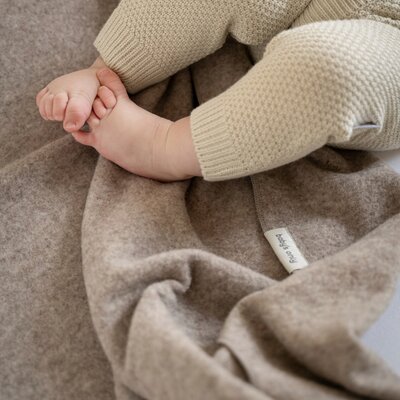 Wiegdeken Merino Brushed Meadow Sand
