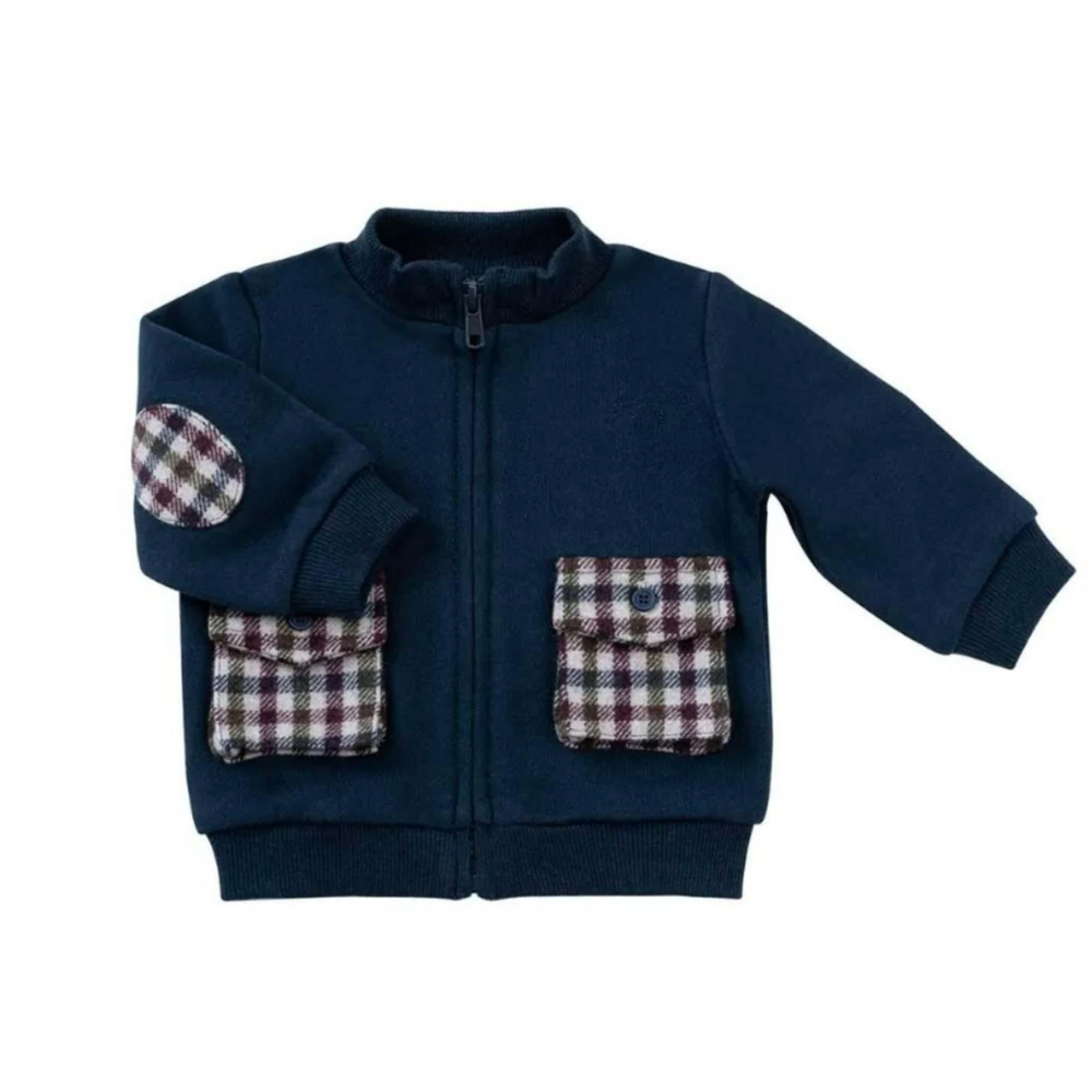 Sweater manu blauw-bordeaux Blauw