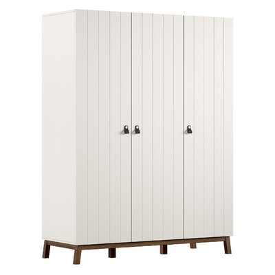 Sezane 3 deurs kleerkast Clay/walnut