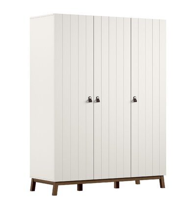 Sezane 3 deurs kleerkast Clay/walnut