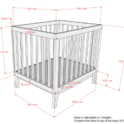 Sezane babypark 95 x 75 cm Clay/walnut