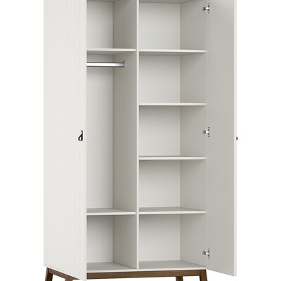 Sezane 2 deurs kleerkast Clay/walnut