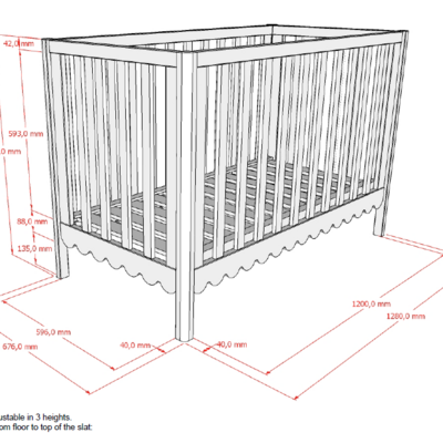 Swingo babybed 60 x 120 cm Clay Swingo babybed 60 x 120 cm Clay