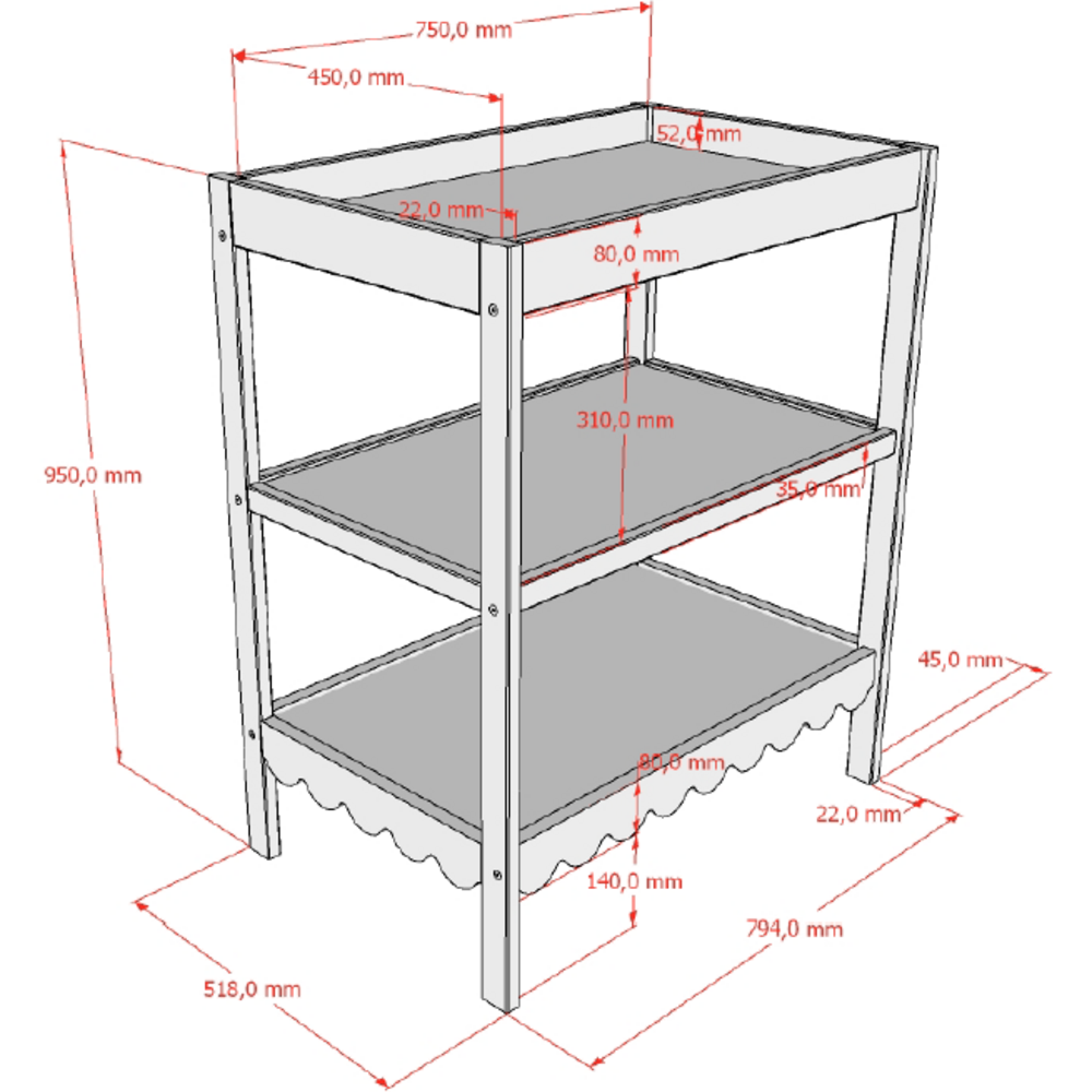 Swingo verzorgingstafel Clay Swingo verzorgingstafel Clay