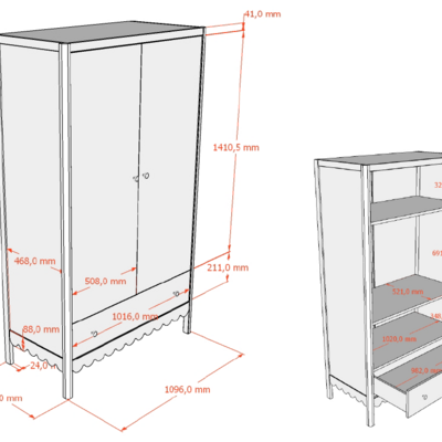 Swingo 2 deurs kleerkast Clay Swingo 2 deurs kleerkast Clay