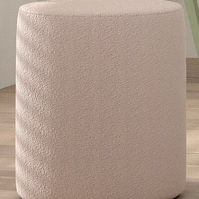 Moon poef bouclé Roze