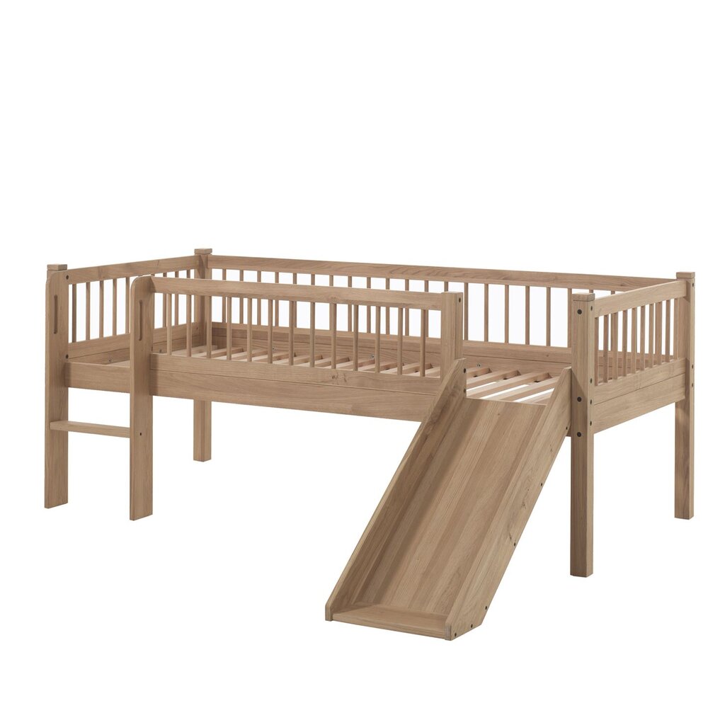 Forrest halfhoogslaper met glijbaan 90 x 200 cm eik
