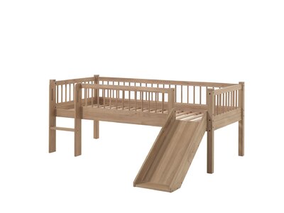 Forrest halfhoogslaper met glijbaan 90 x 200 cm eik