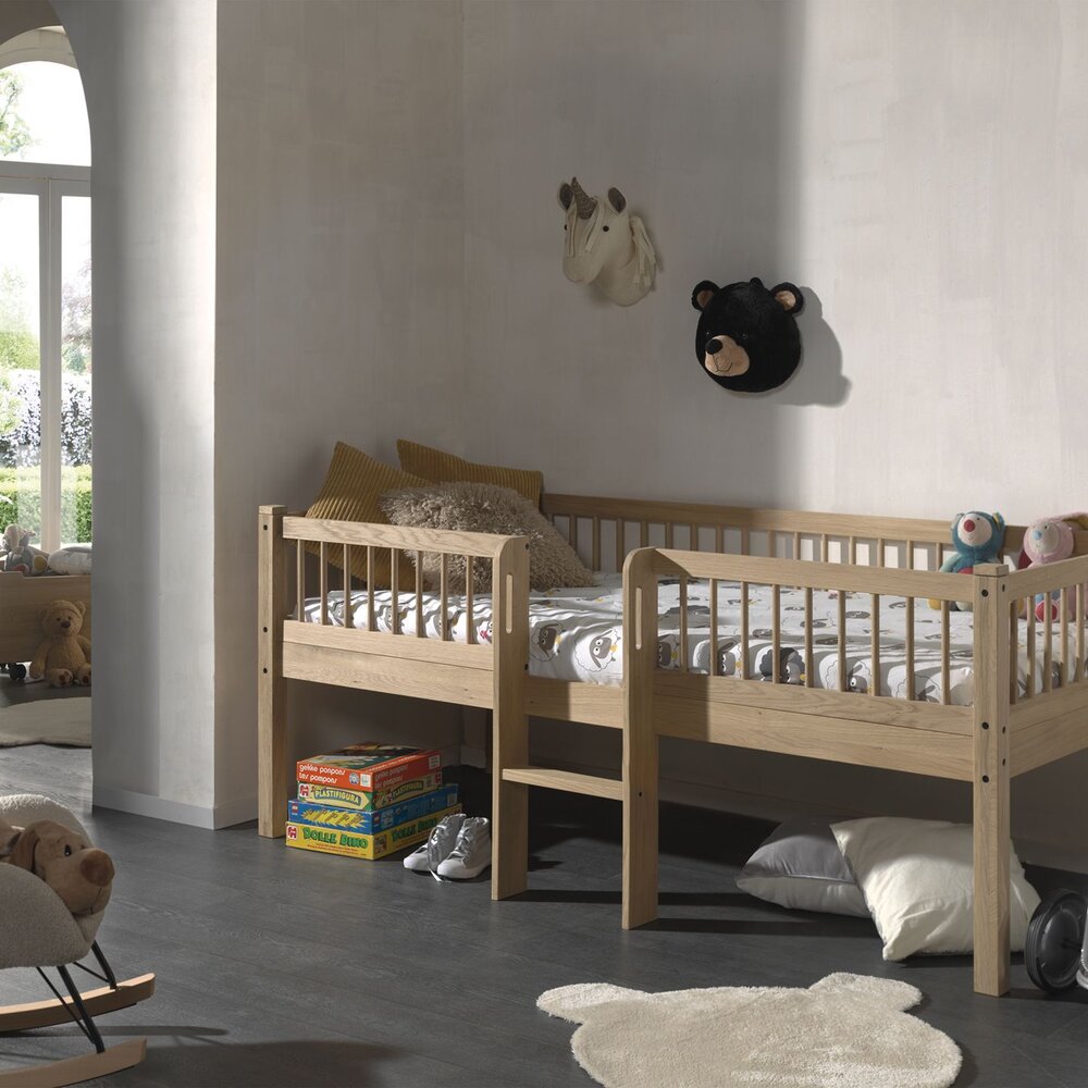 Forrest halfhoogslaper met ladder 90 x 200 cm eik Forrest halfhoogslaper met ladder 90 x 200 cm eik