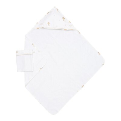 Badcape & washandje Luchtballon Little Voyager