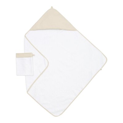 Badcape & washandje Beige Little Voyager