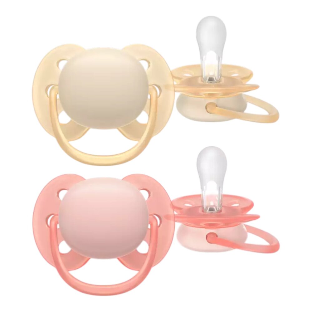 Fopspeen +0m Soft roze/beige