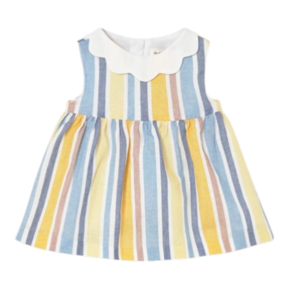 Kleedje met strepen Aqua