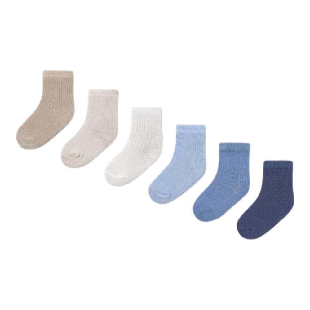 Set van 6 pasgeboren sokjes Blue