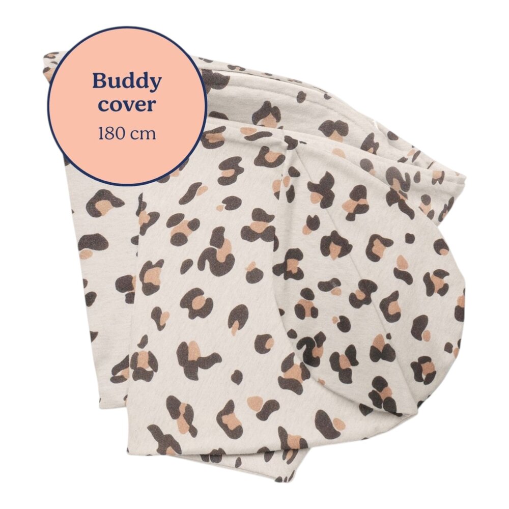Voedingskussenhoes Buddy Leopard cream