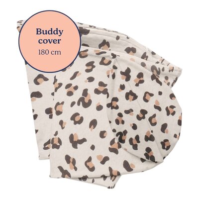 Voedingskussenhoes Buddy Leopard cream Voedingskussenhoes Buddy Leopard cream