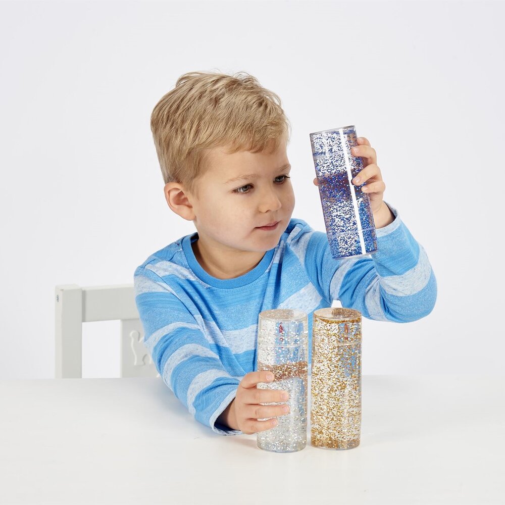 Doorschijnende Sensorische Glitter Storm-Set