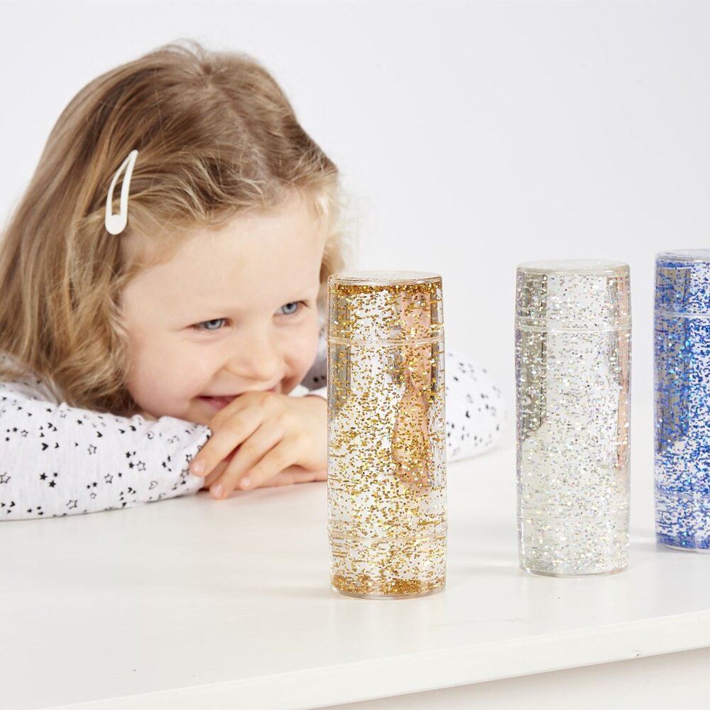 Doorschijnende Sensorische Glitter Storm-Set
