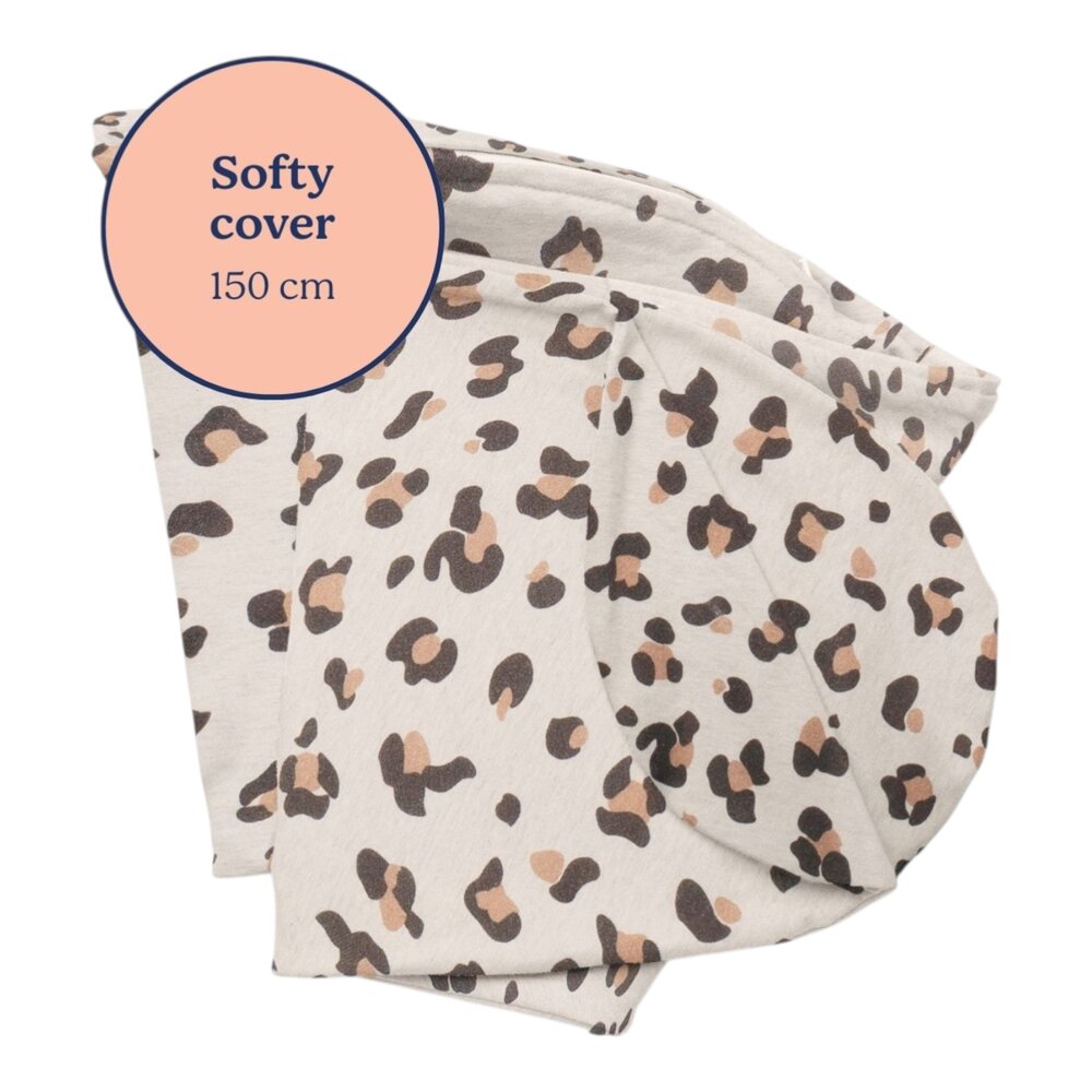 Voedingskussenhoes Softy Leopard cream