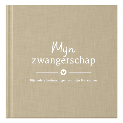 Mijn zwangerschap dagboek - Linnen Taupe Fyllbooks