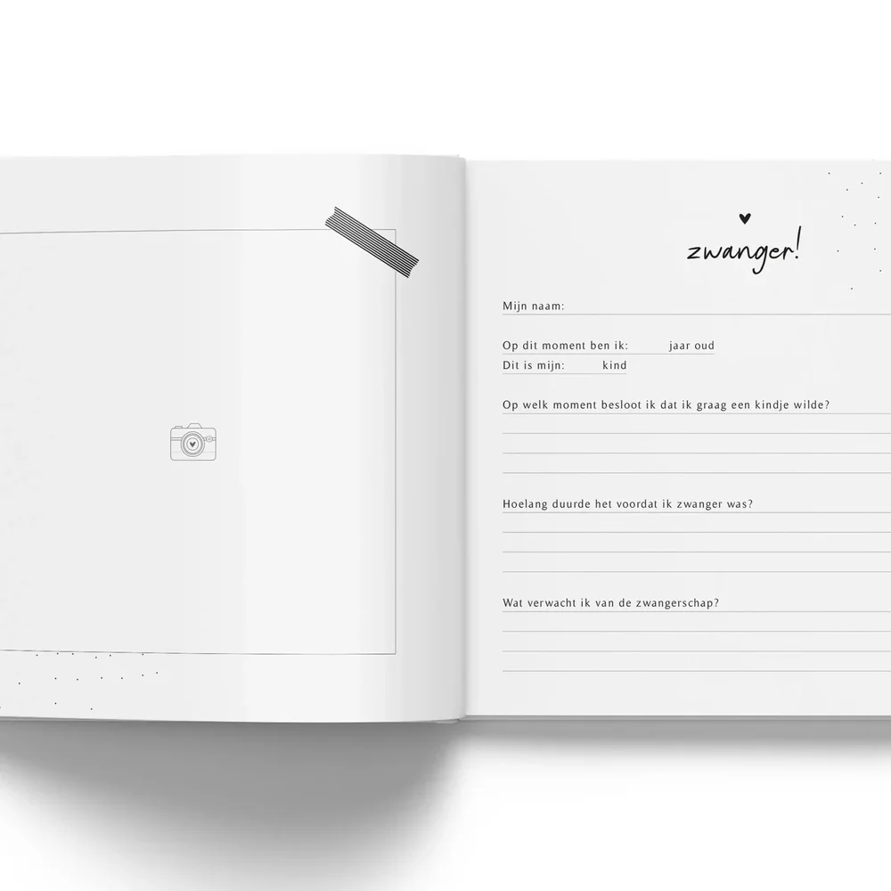 Mijn zwangerschap dagboek - Linnen Taupe Fyllbooks