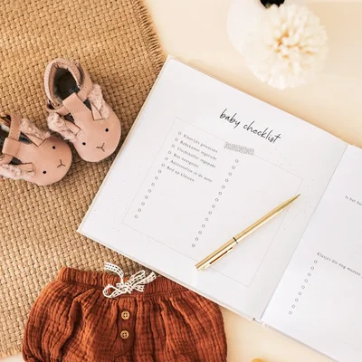 Mijn zwangerschap dagboek - Linnen Taupe Fyllbooks