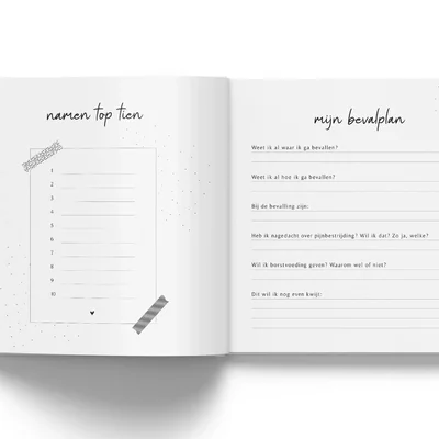 Mijn zwangerschap dagboek - Linnen Taupe Fyllbooks