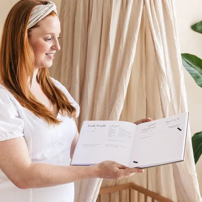 Mijn zwangerschap dagboek - Linnen Taupe Fyllbooks