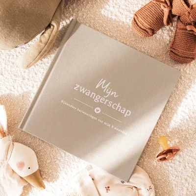Mijn zwangerschap dagboek - Linnen Taupe Fyllbooks