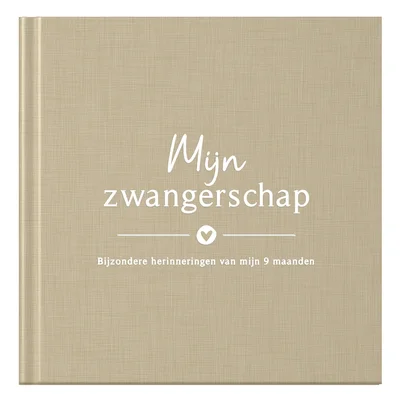 Mijn zwangerschap dagboek - Linnen Taupe Fyllbooks